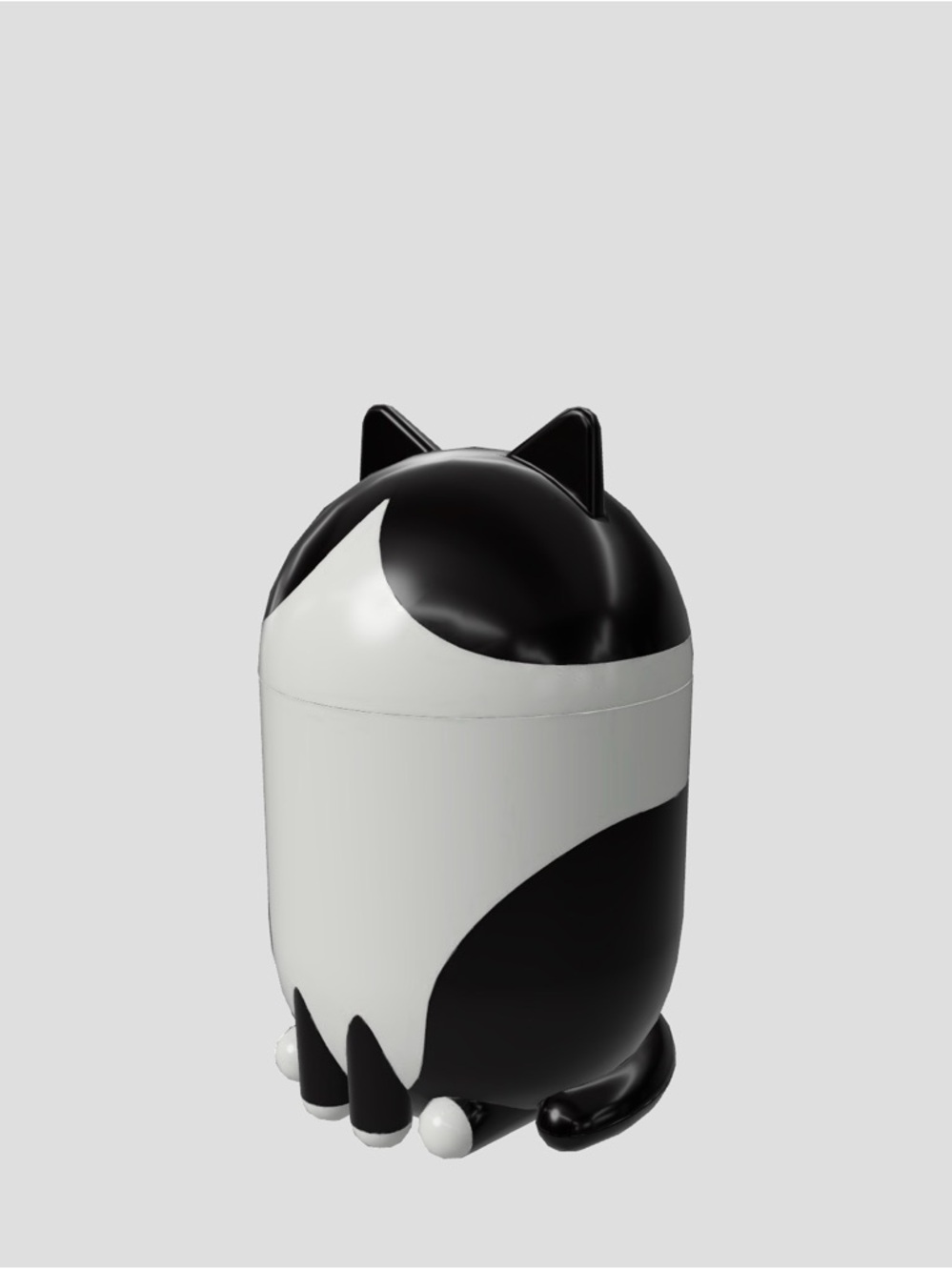 IKEA Grejsimojs black & white tuxedo CAT with lid storage adorable decoration - Picture 3 of 13